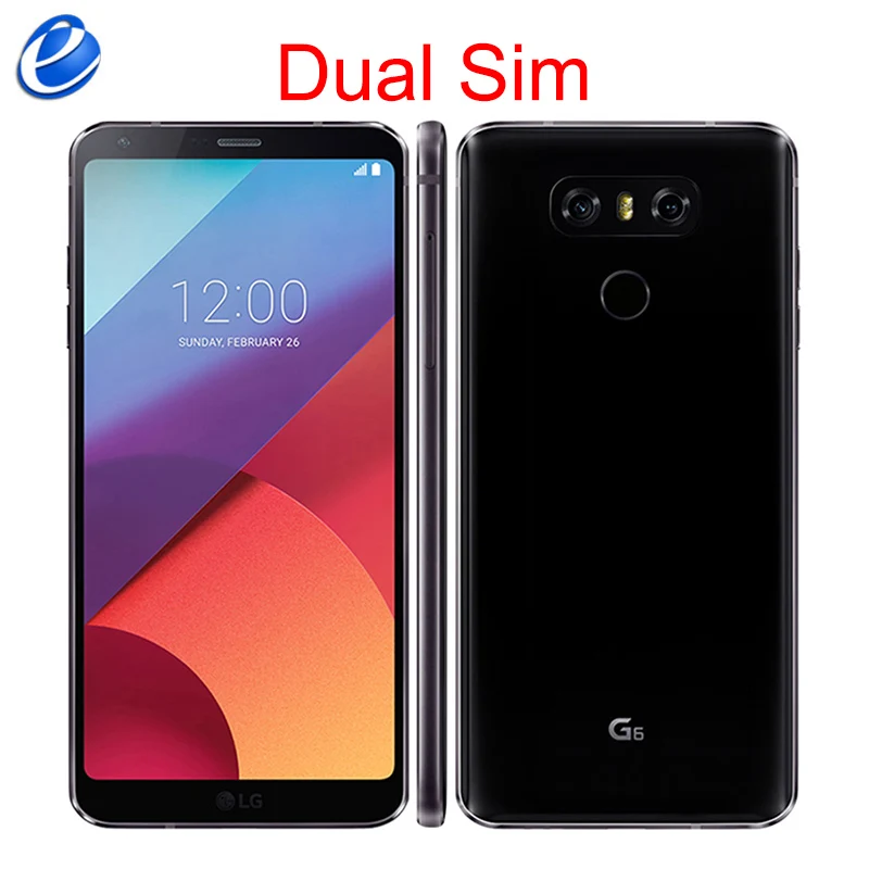 Разблокированный мобильный телефон LG G6 с двумя sim-картами H870DS Android, 4 Гб ОЗУ, 64 Гб ПЗУ, 4G LTE, 5,7 дюйма, МП, отпечаток пальца, мобильный смартфон