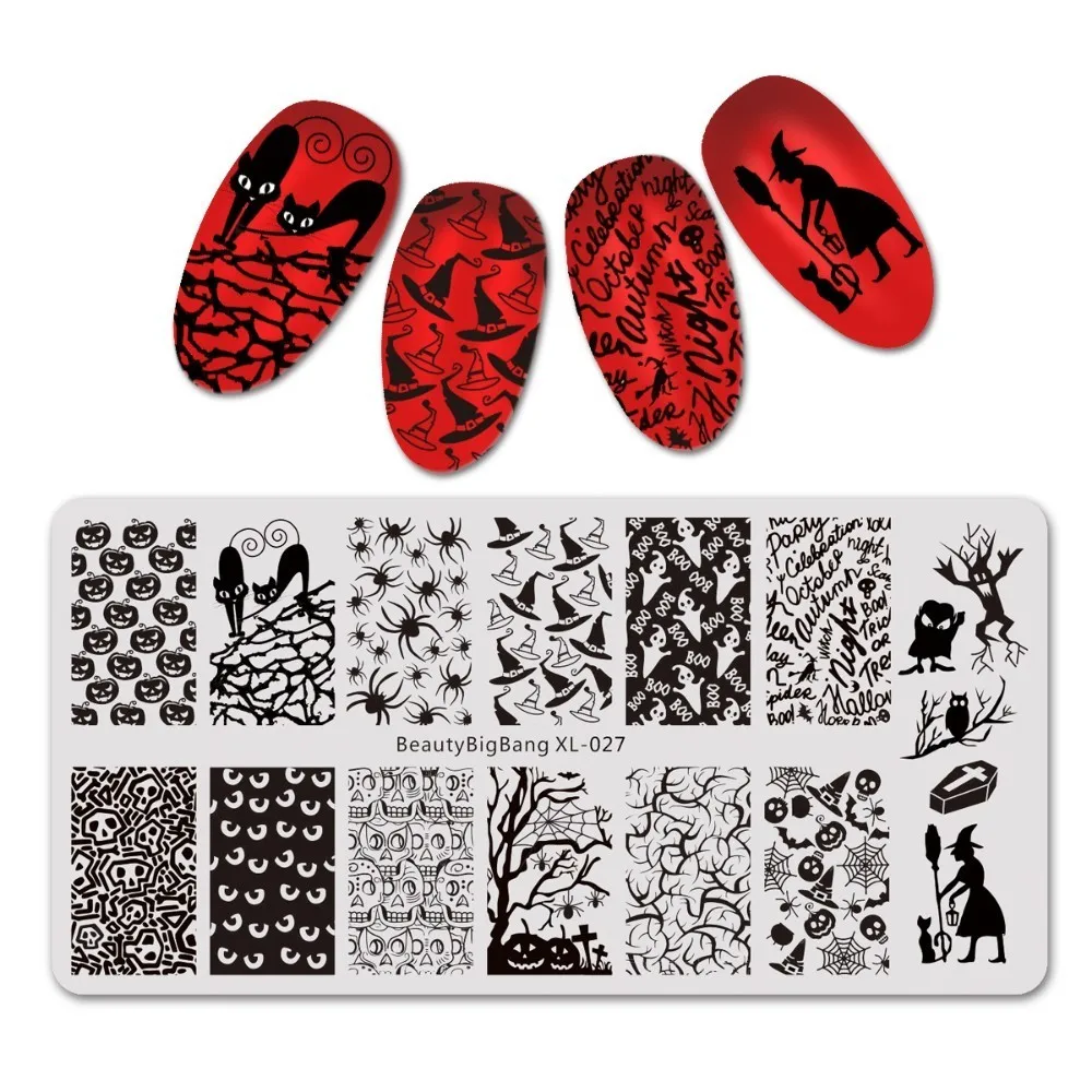 BeautyBigBang трафарет для дизайна ногтей цветок лист изображения осенняя Тема ногтей штамп для ногтей шаблонные штампы пластины для ногтей плесень BBB XL-021 - Цвет: 27