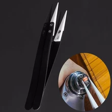 Новинка, 1 шт., пинцет с острым носком, керамический наконечник 130x10 мм для электронного оборудования, термостойкий ручной керамический пинцет