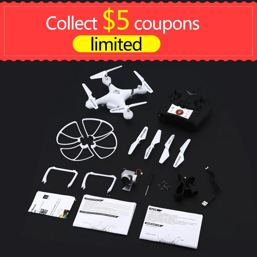

RC Camera Drone Wifi FPV Mini Remote Control Helicopter With 0.3Mp HD Camera Altitude Hold Optical Flow Headless RC Quadcopter