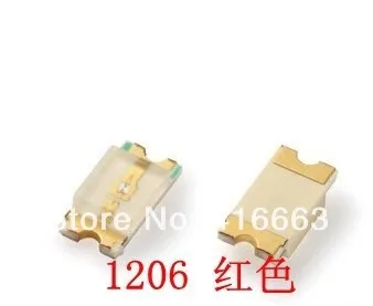 

3000pcs/ reel New 1206 Ultra Bright SMD LED Red