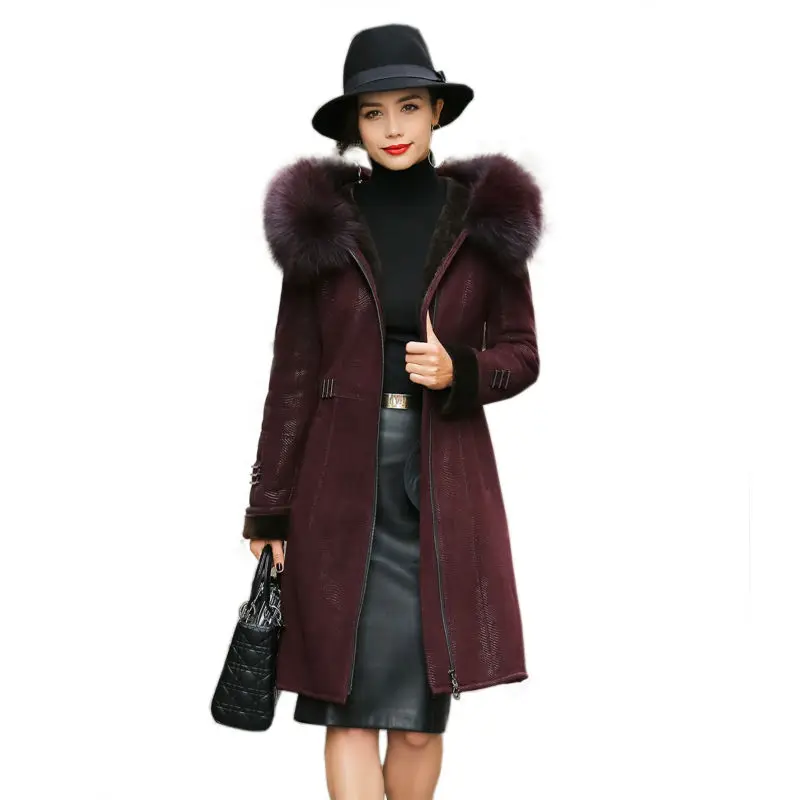women's genuine leather parkas