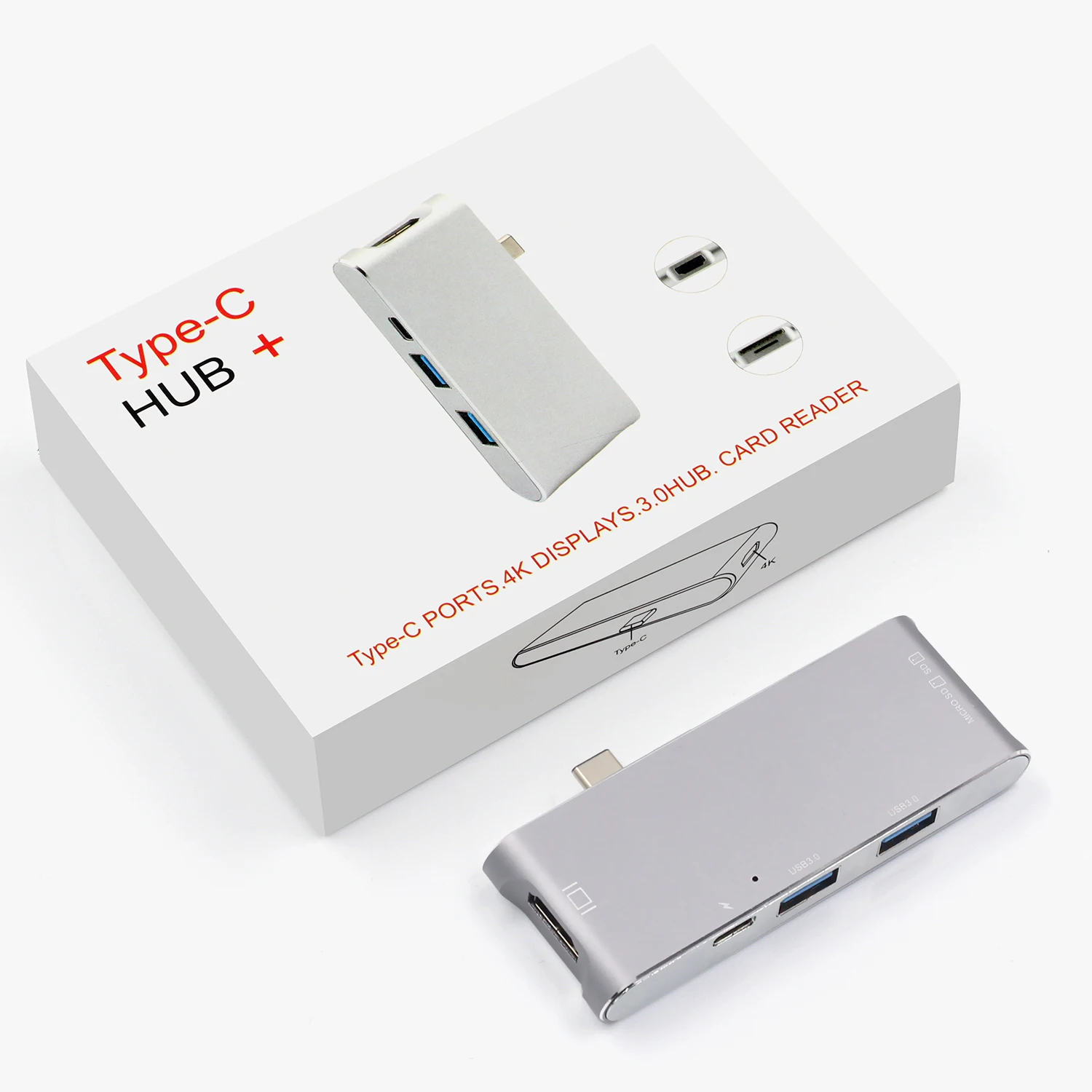 

USB Type-C HUB USB C to HDMI 4k USB-C with SD/Micro SD TF Card Reader USB 3.0 ports PD Power Port Adapter for MacBook Pro 2017