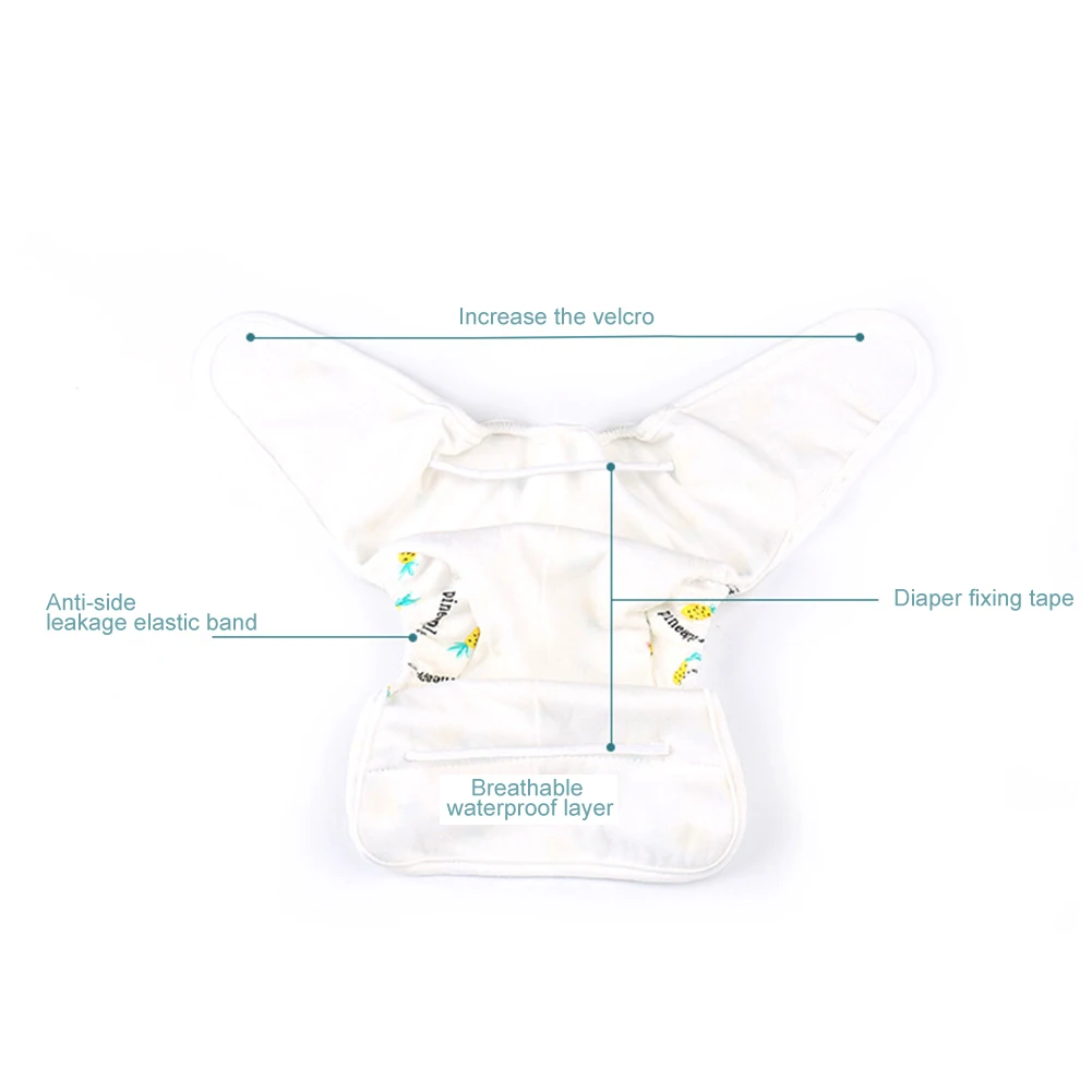 Водонепроницаемые детские тканевые подгузники, хлопковые моющиеся подгузники с карманами, герметичные зимние подгузники для новорожденных, дышащие тканевые подгузники для малышей
