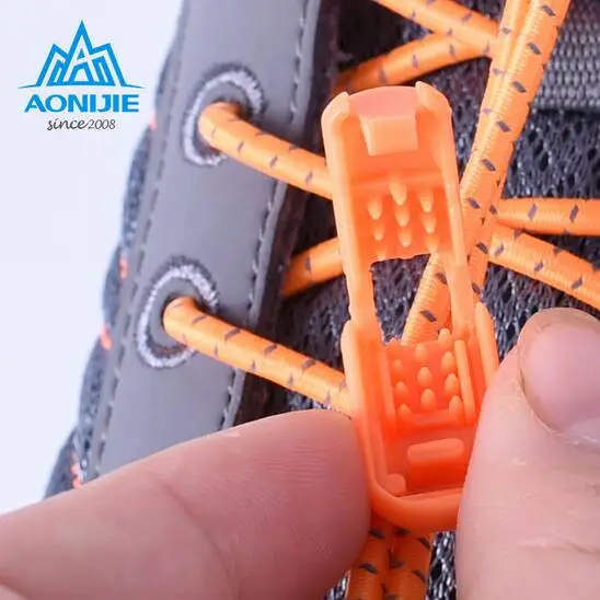 AONIJIE 120cm Men Women Outdoor Sports Reflective Laces Convenient Quick Safe Elastic Shoelace Climbing Running Riding Hiking