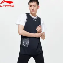 Li-Ning мужские баскетбольные майки BAD FIVE Свободный жилет полиэстер дышащая подкладка печать спортивные топы AVSP019 MBS087