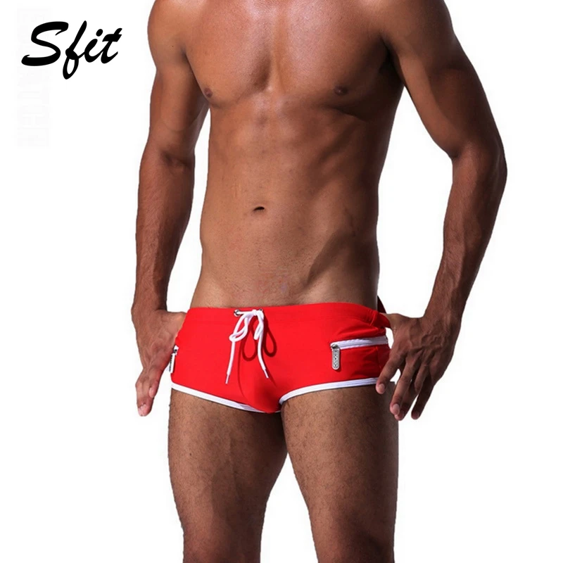 

Sift Summer Swimwear Zipper Pockets Swimsuit Mens swim briefs Swimming Panties Low Waist Swimwear Sexy Shorts Trunks