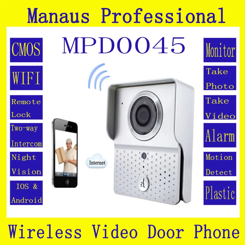 Buy  High Quality Wireless Magnetic Door Lock With Camera WIFI Video Door Phone System Home Improvement 