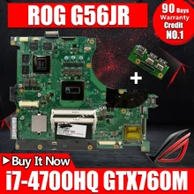 Send board +N56JR Motherboard i7-4700HQ GT760M For ASUS N56J G56J G56JR laptop Motherboard N56JR Mainboard N56JR main board Send board +N56JR Motherboard i7-4700HQ GT760M For ASUS N56J G56J G56JR laptop Motherboard N56JR Mainboard N56JR main board