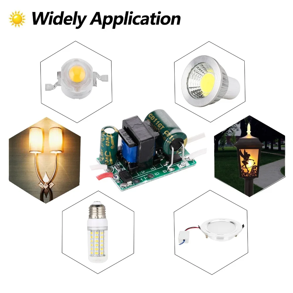 10 шт. светодиодный драйвер постоянного тока лампы питания 280mA 300mA 3 Вт 4 Вт 5 Вт 7 Вт изолирующий трансформатор освещения 85-265 в