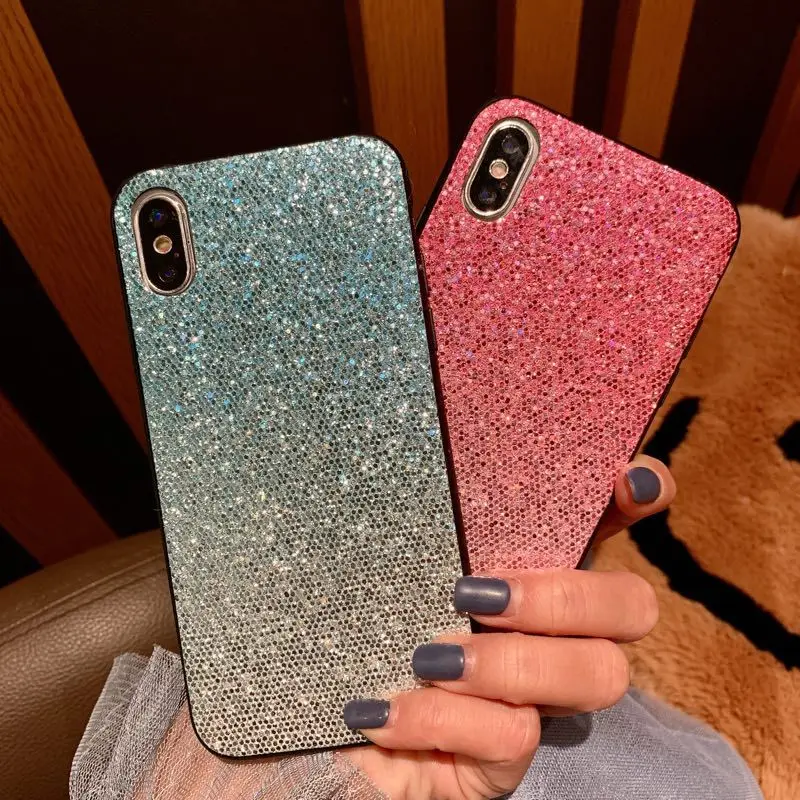 Блестящий градиентный чехол для телефона IPhone 6 7 6S 8 Plus Роскошный X XS XR MAX Case |