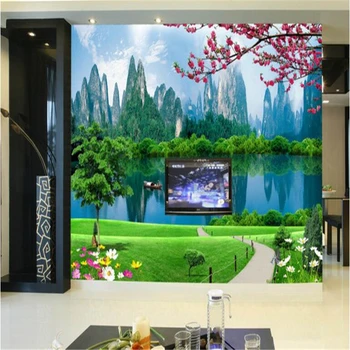 

beibehang custom wallpaper Guilin landscape landscape plum seeking background murals papel de parede 3d para sala atacado