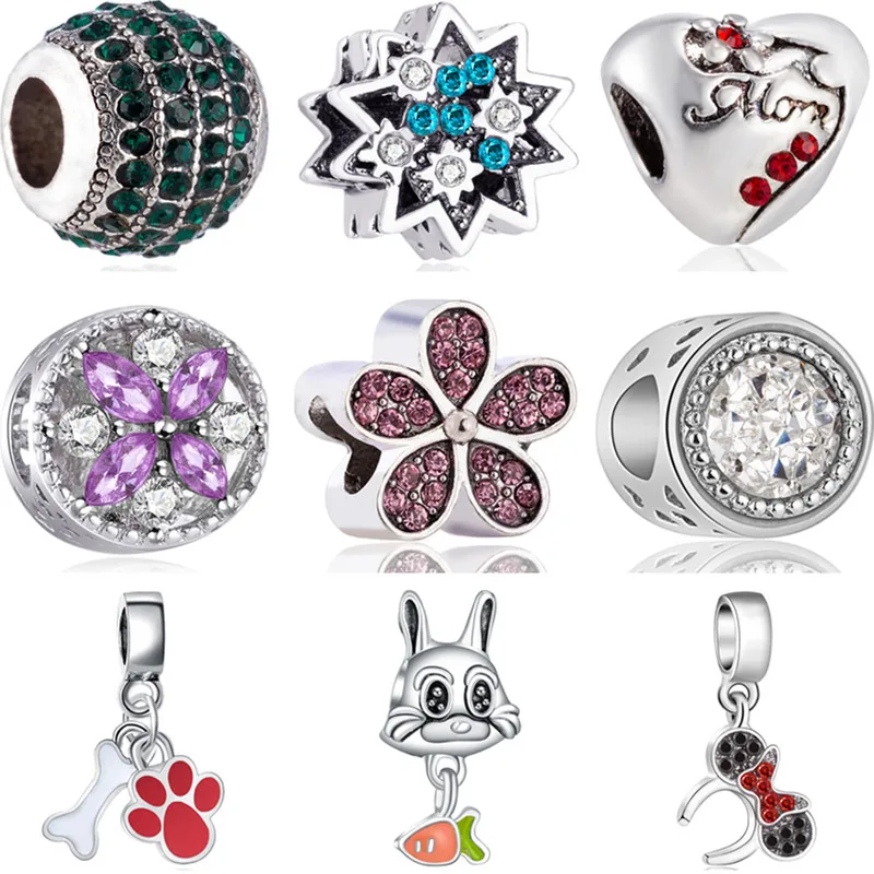 

Long Statement Snake Music Leaf Tree Rabbit Ball Beads Charms Fit Original Pandora Bracelets & Bangles for Women Handmade