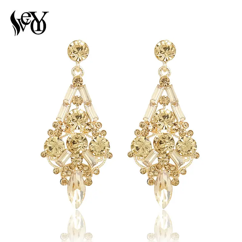 

VEYO Full of Rhinestone Crystal Drop Earrings For Women brincos Pendientes Zinc Alloy Lead free nickel free