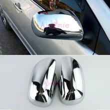 Хромовая автомобильная пленка для укладки Дверь Зеркало Обложка Накладка 2005 2006 2007 2008 2009 2010 2011 2012 для Toyota Yaris автомобильные аксессуары