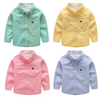 JXYSY/Детские рубашки для мальчиков хлопковые однотонные Детские рубашки, одежда для От 2 до 11 лет Детская блуза для мальчика, рубашки для маленьких мальчиков детская одежда