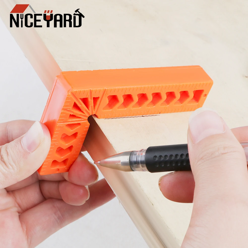 

NICEYARD 3" 4" 6" Carpentry Right Angle Ruler Right Angle Locator Assist Positioning Tool Square Ruler Angle Measuring Tool