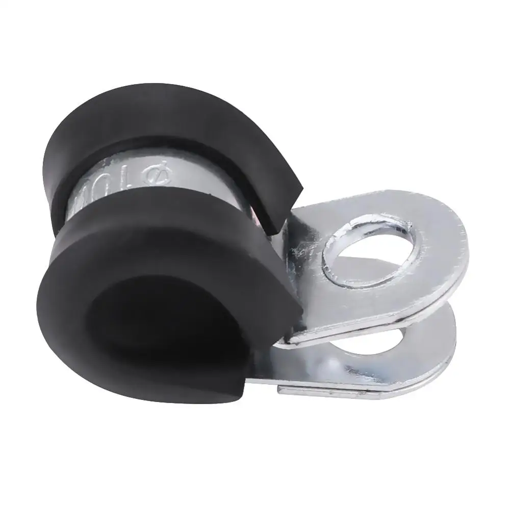 10 Pcs 3/8inch(10mm) Fuel Line Clamps Rubber Cushion ClampRubber