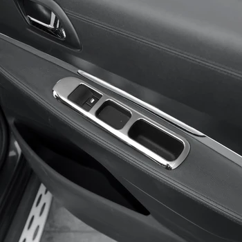

Chromed ABS Interior Door Handle Window Switches Trim For Peugeot 3008 2009-2015