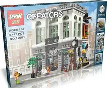 LEPIN 15001 World Bank Architecture Creators 2413PCs Block Intelligence Building Block Toys Compatible With Legoe 10251