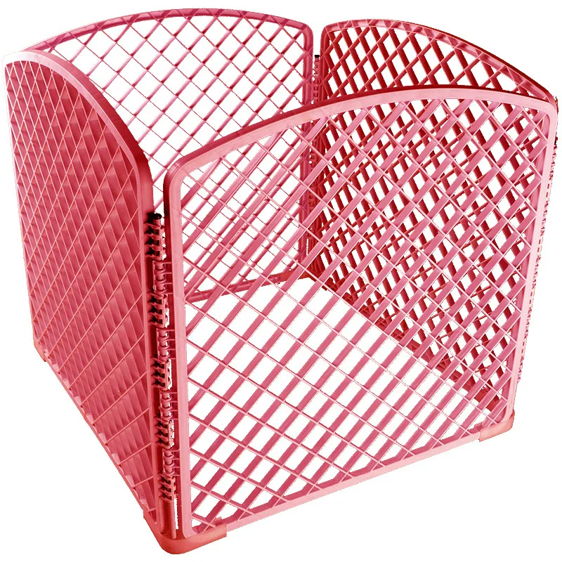 

Thick tube dog cage fence without door 100x100x75cm big size fence Golden Hair Alaska Demu pink blue yellow dog cat fence