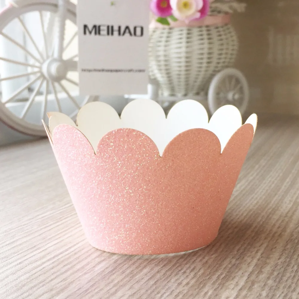 50Pcs 21 Colors Free Shipping Laser Cut Cupcake Wrappers Liners Flower