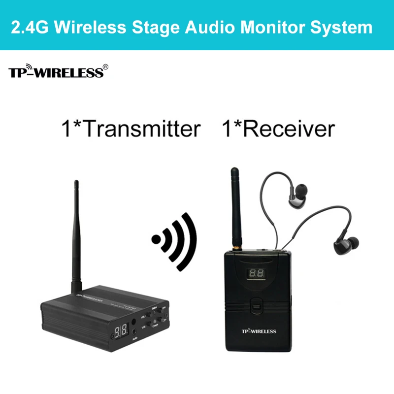 TP беспроводной монитор в ухо система 2,4 ГГц Профессиональный цифровой сценический аудио сценический музыкальный наушник оборудование для возврата в ухо монитор сценический