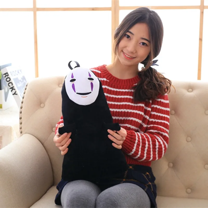 BABIQU 1pc 40cm faceless man pillow no face ghost movie image funny plush toy soft stuffed cushion creative gifts for child kid
