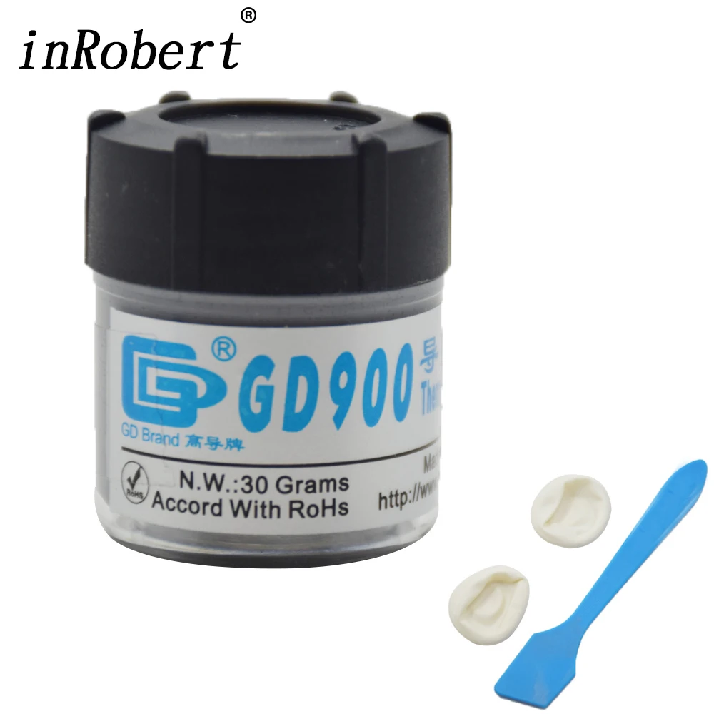 GD 30g رمادي نانو GD900 تحتوي على الفضة التوصيل الحراري الشحوم لصق سيليكون الحرارة بالوعة مجمع 4.8 W/M-K ل وحدة المعالجة المركزية