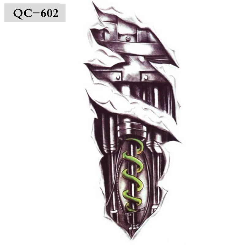 Новая мода человек 3D татуировки рука робота водонепроницаемый временные татуировки наклейки - Цвет: QC-602
