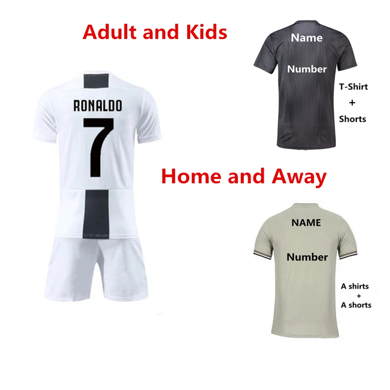 Высокое качество дома в гостях Juventuses трикотаж дети Роналду maglia 2019 Дыбала Игуаин