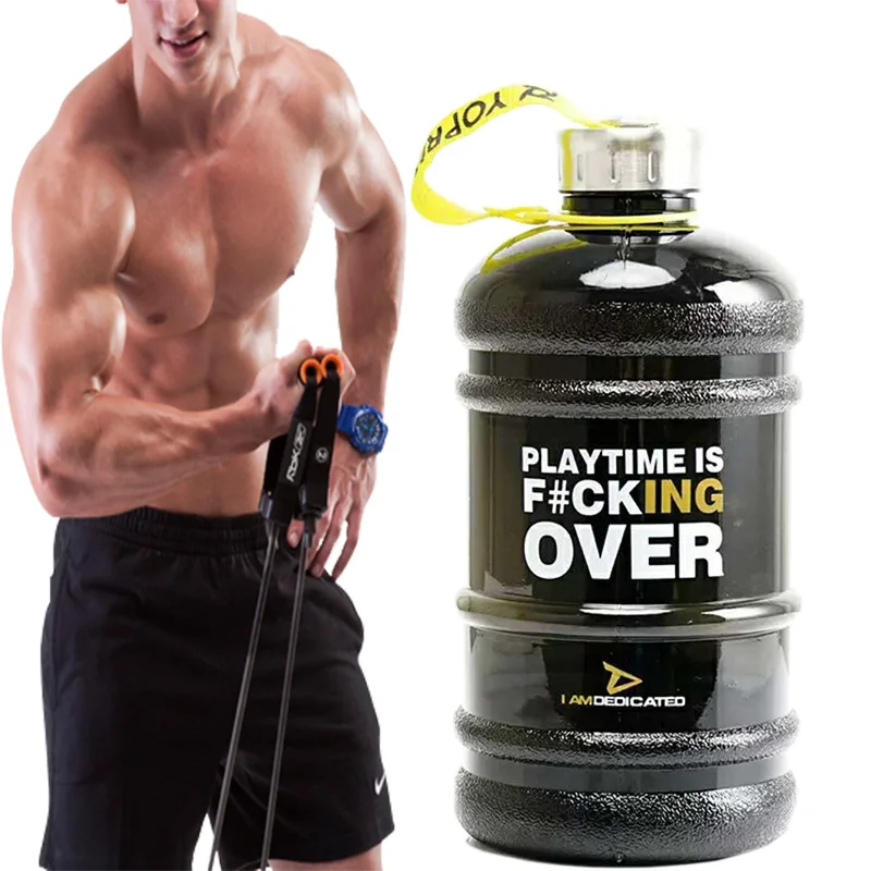 

2.2L High-capacity Plastic Sport Water Bottles With Handgrip Lid&Rope Very Portable Eco-Friendly Not Applicable Suit For Men