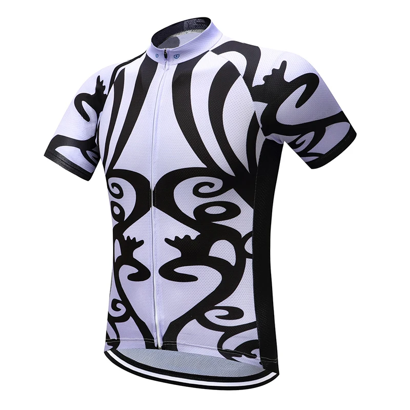 black and white cycling jersey