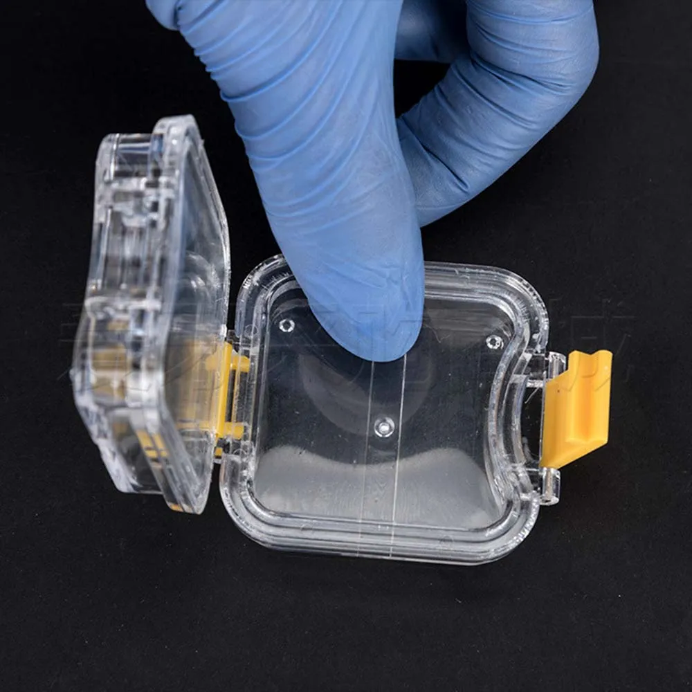 

70 Pieces/ lot High Quality Dental Tooth Box with Film Denture Storage Box Membrane Teeth Container Holder Case