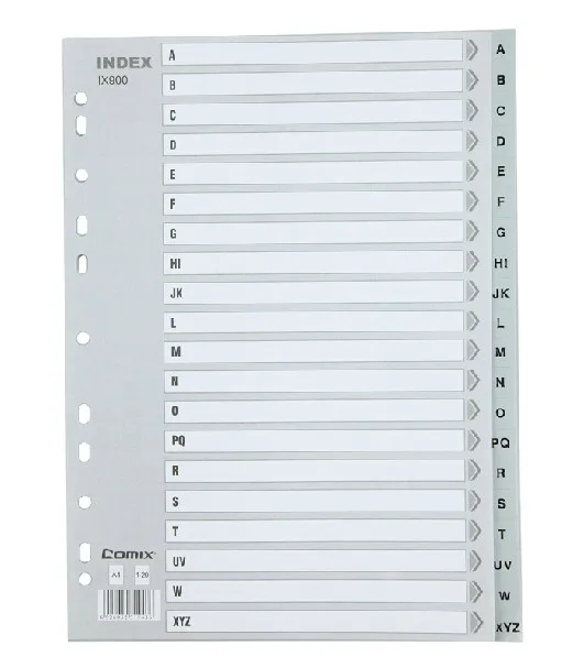 

Comix IX900 Paper index card A4 11 holes, for documents file display Free Shipping