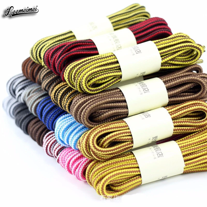 1 pair 90cm Wholesale Fashion Brand Polyester Sneaker Shoe Lace Double Striped Braid Round Shoelaces Top