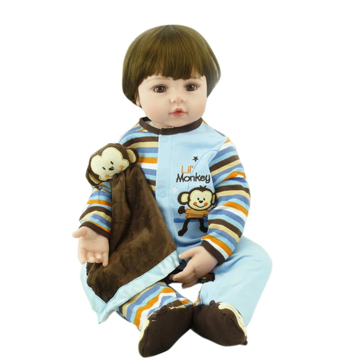 

DollMai Bebe dolls 22"silicone vinyl reborn baby girl boy doll toys for girls children gift play house toy dolls bonecas