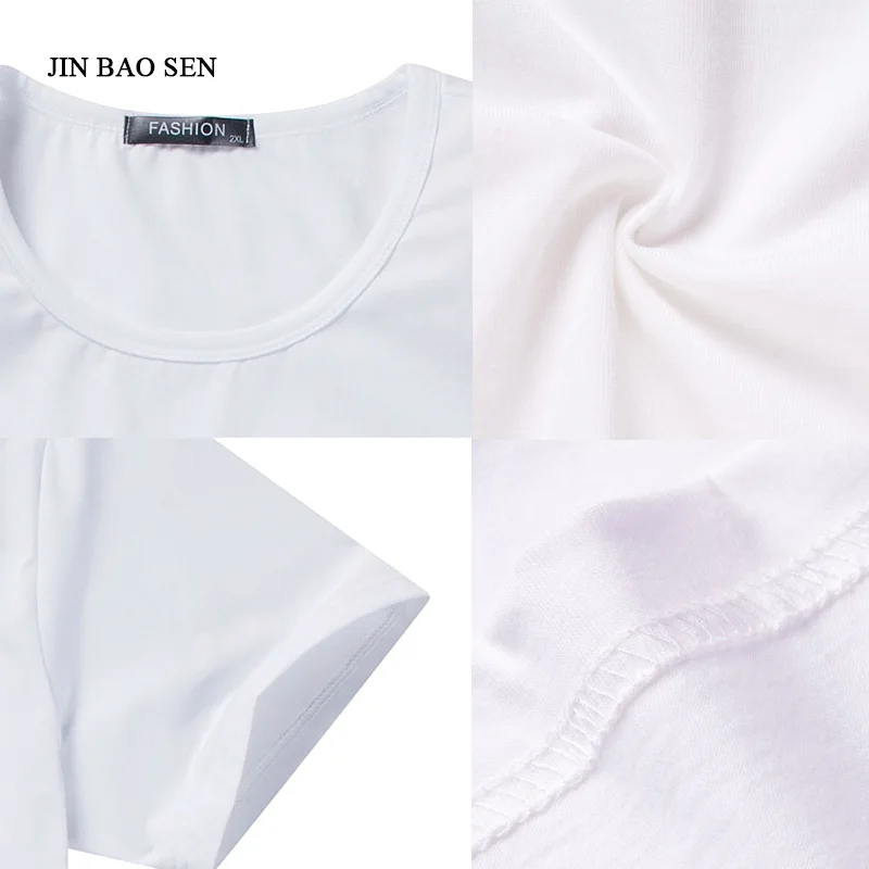 JINBAOSEN 2018 новый летний бренд большие размеры футболка человек круглым воротом с