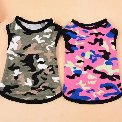 

New Pattern Leisure Time Spring And Summer Dog Vest Camouflage Pet Clothes