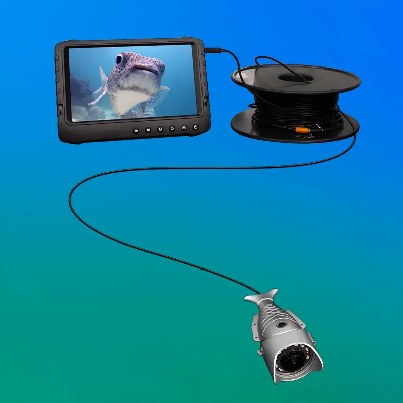 

HD Underwater Fishing Camera 170 View light Control 5" LCD Monitor Fish Finder