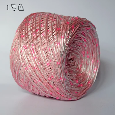 Новинка 250 г уникальный мерсеризованный хлопок с блестящей нитью skein Crafts толстая пряжа для вязания швейной нити, X3053 - Цвет: 01