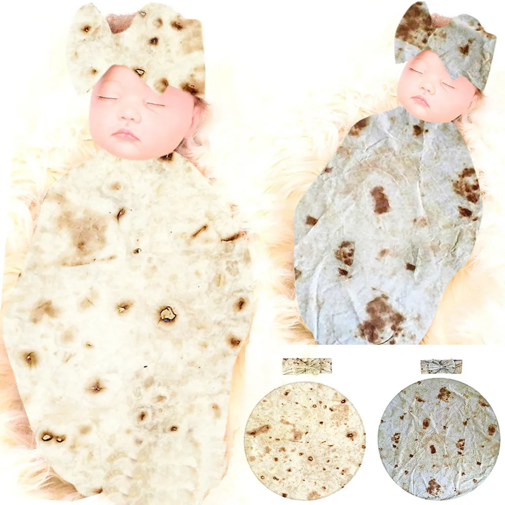 Sleeping Swaddle Burrito Blanket Baby Flour Tortilla Swaddle Blanket