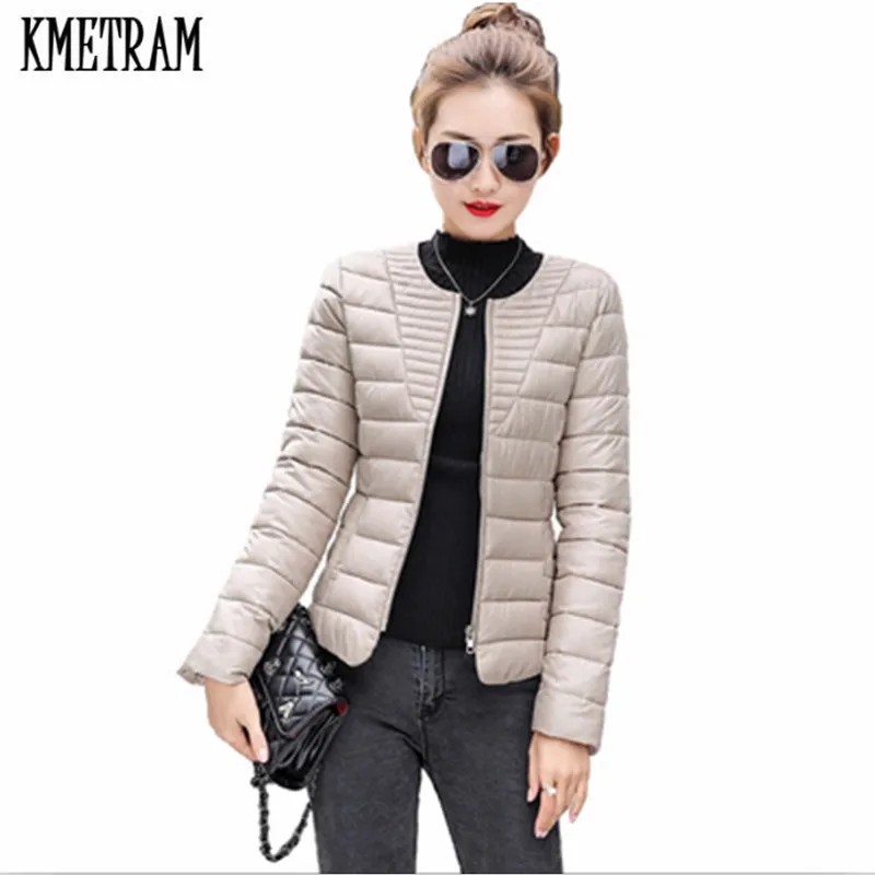 Koop KMETRAM 2019 Fashion Ultralight Parka Winter Jas Vrouwen Unieke Stijl vrouwen Jassen Korte Warm Dunne Winterjas Vrouwen HH330