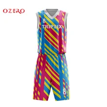 Oem команда производитель трикотажа баскетбольные майки баскетбольная форма дизайнер красочные basquete Джерси