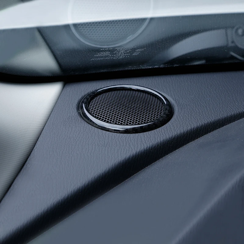 

For Mazda 2 Demio DL Sedan DJ Hatchback 2015-17 ABS Speaker Audio Ring Cover Front A pillar Sound Frame Bezel Sticker Trim