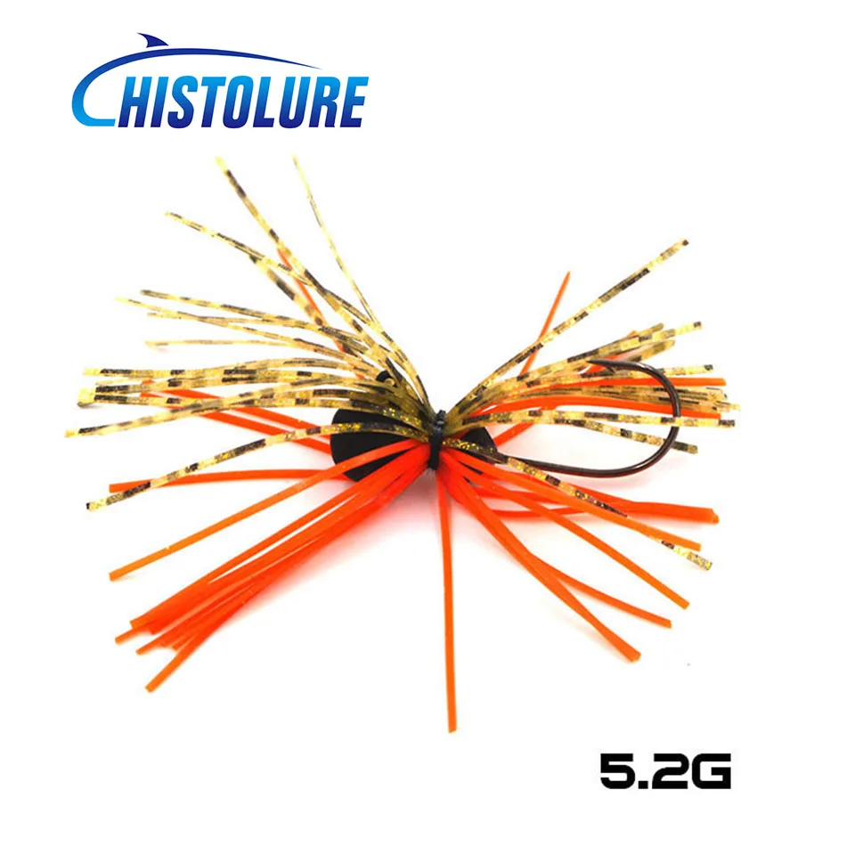  HISTOLURE 1pcs Fishing LURE 5.2g Swimming Jig Head Rubber Skirt Isca Artificial Spinner Bait Jiggin