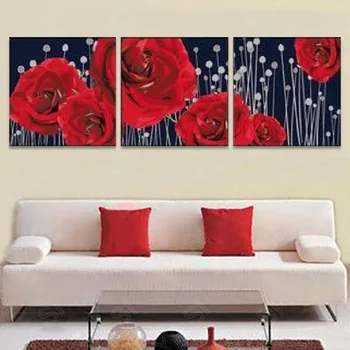 

DIY digital painting lovers rose triptych special offer room / three spell 50*150 Anxiang