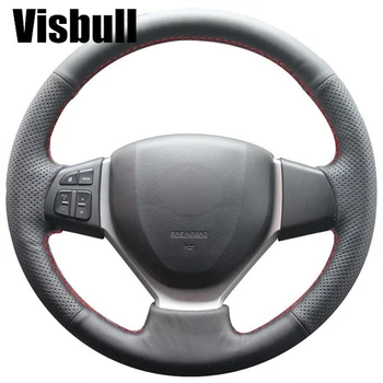 

Visbull Black PU Leather Car Steering Wheel Cover V1095 for Suzuki CELERIO S-CROSS SX4 2013 2014 Suzuki Vitara 2015
