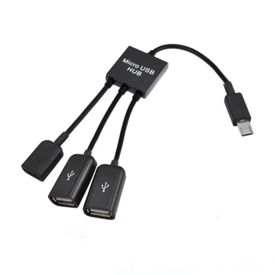 2017 Best Price 3 in 1 USB OTG Cable Adapter Micro USB Hub USB OTG
