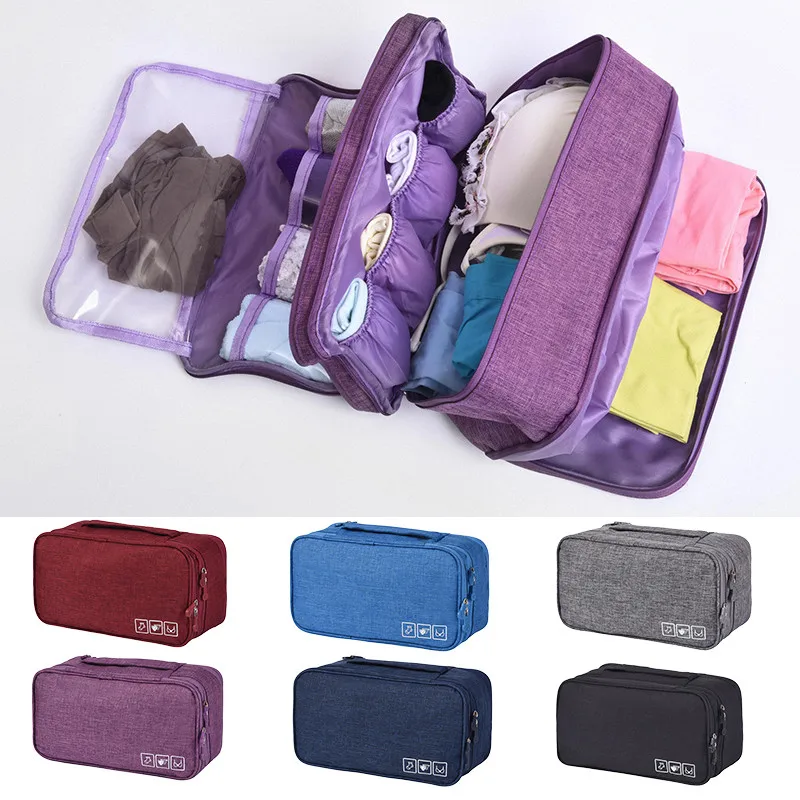 

1pc Bra Bag Portable Waterproof Cation Large Capacity Underwear Storage Bag Travel Sorting Bag Home Storage Organizer